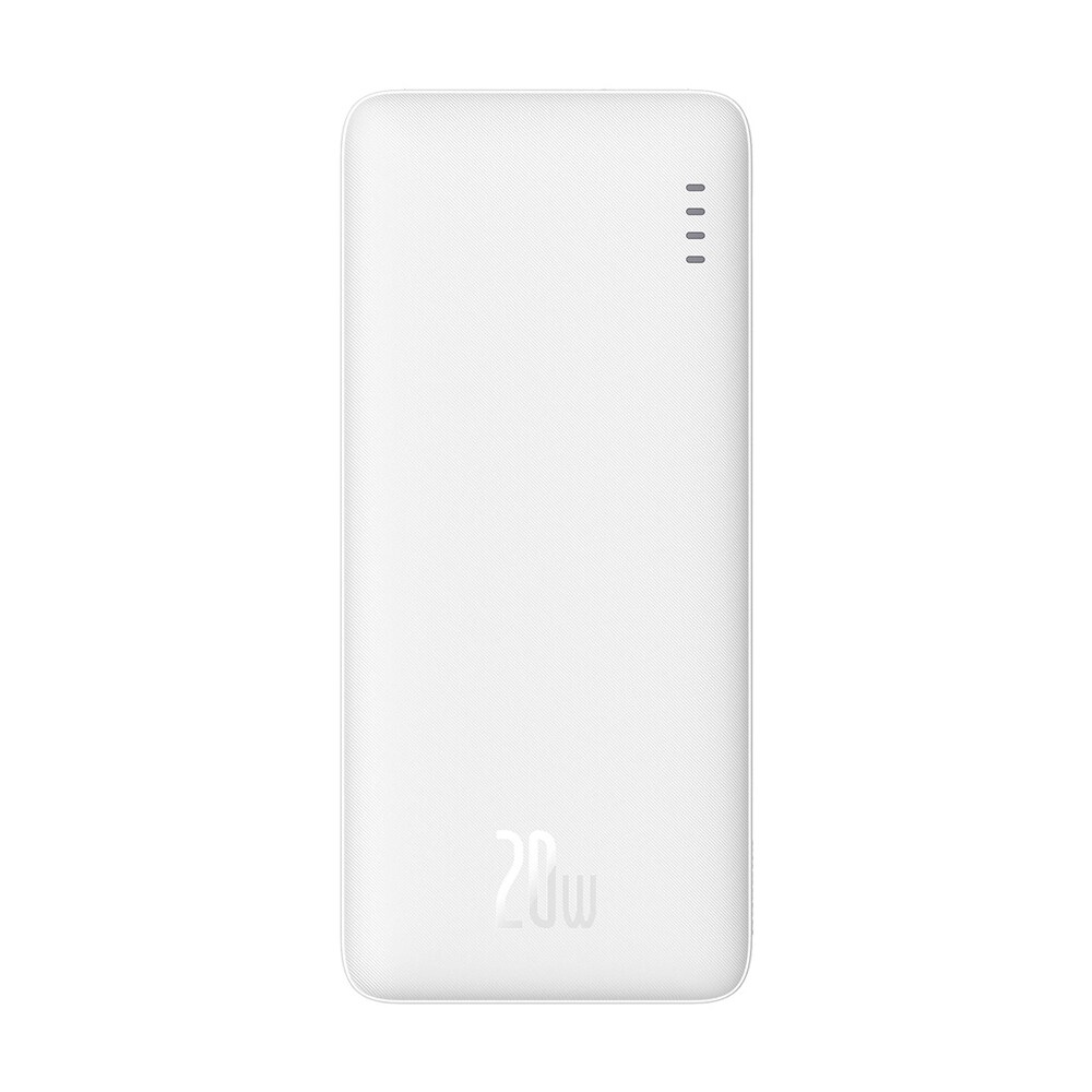 Baseus Airpow powerbank 20W 10000mAh med dobbelt opladning - Hvid
