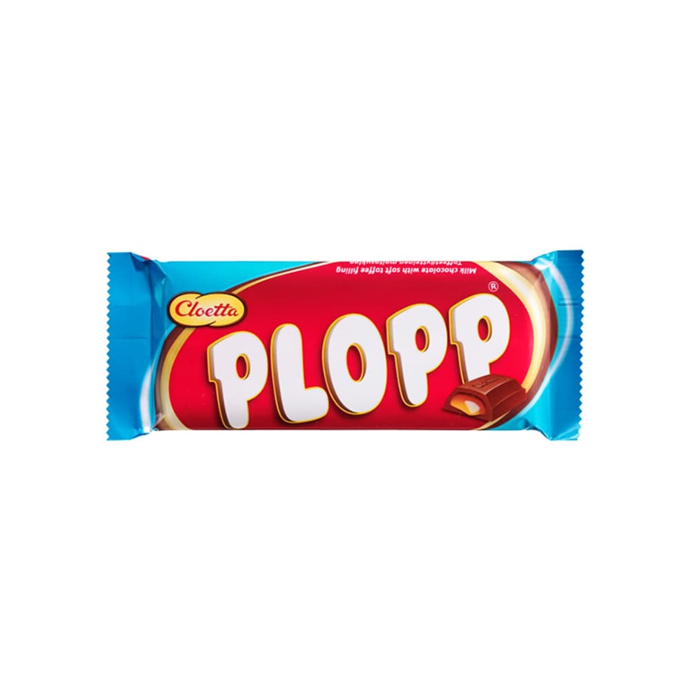 Cloetta Plopp sæt - 70 stykker blød mælkechokolade med cremet toffee