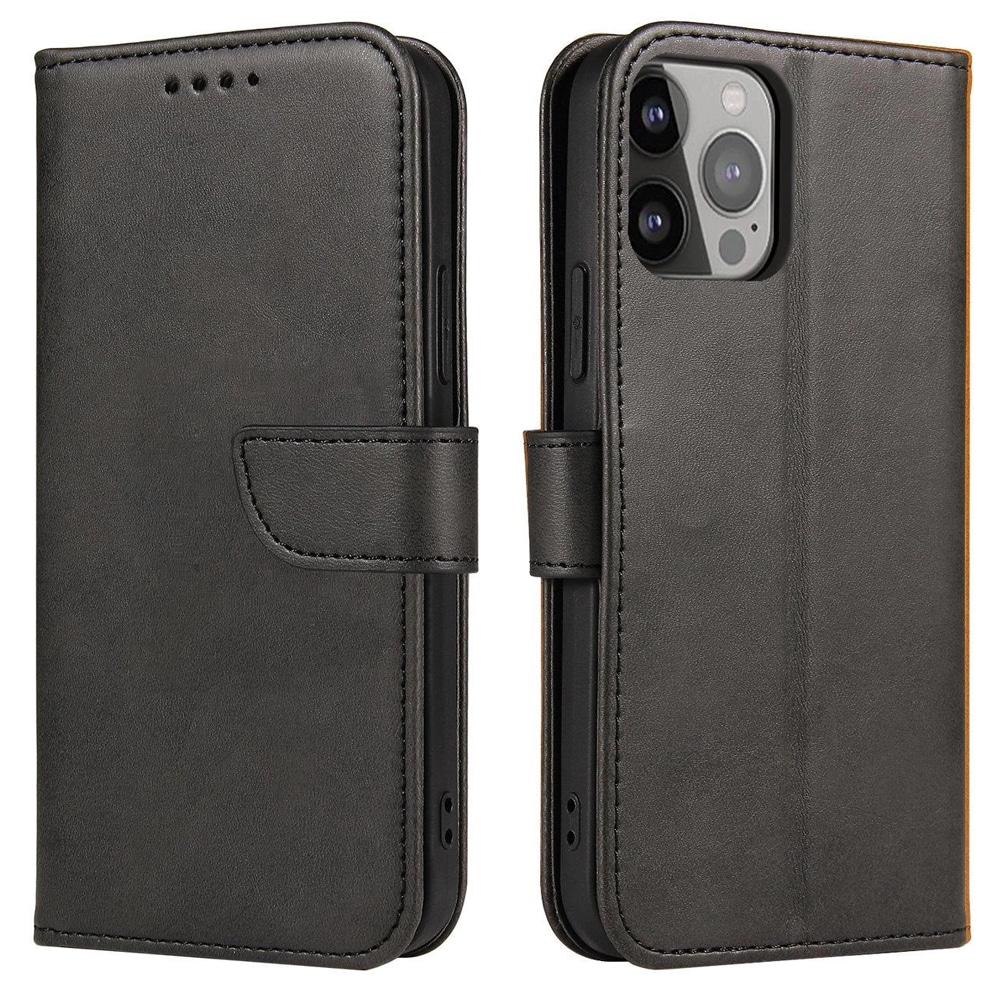 Flip-etui med stativ til Samsung Galaxy S25 - Svart