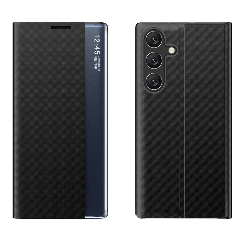 Flip-etui med Sleep-funktion til Samsung Galaxy S25 - Sort