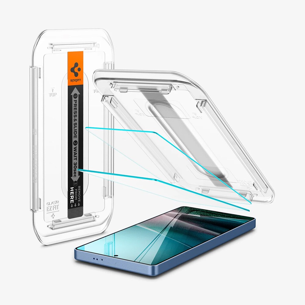 Spigen Glas.tR EZ FIT hærdet skærmbeskytter til Samsung Galaxy S25 Ultra