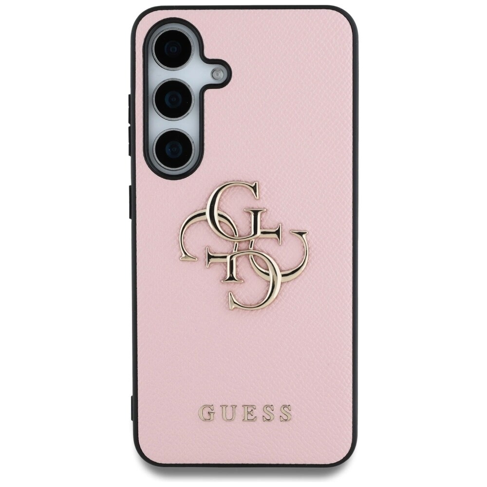 Guess Etui til Samsung Galaxy S25 Plus med 4G-logo og kornet finish - Pink