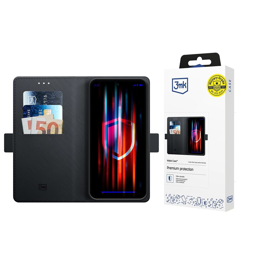 3mk Pungetui til Samsung Galaxy S25 med kortplads - Svart