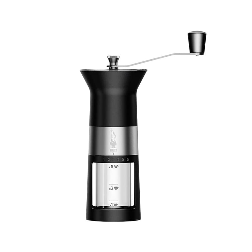 Bialetti manuel kaffekværn med justerbar formalingsgrad og keramisk kværnsystem