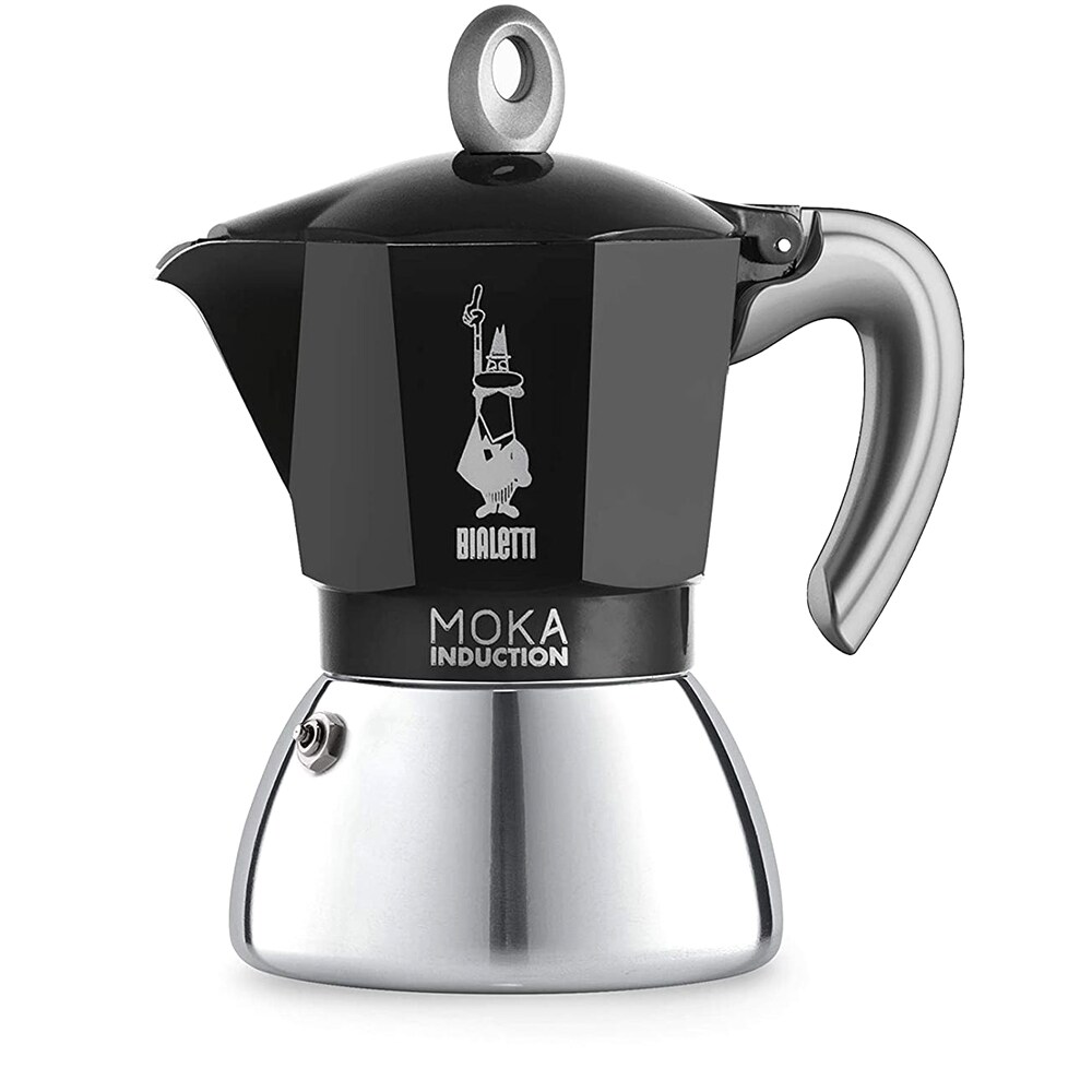 Bialetti Moka Induction 6 Cups - Svart