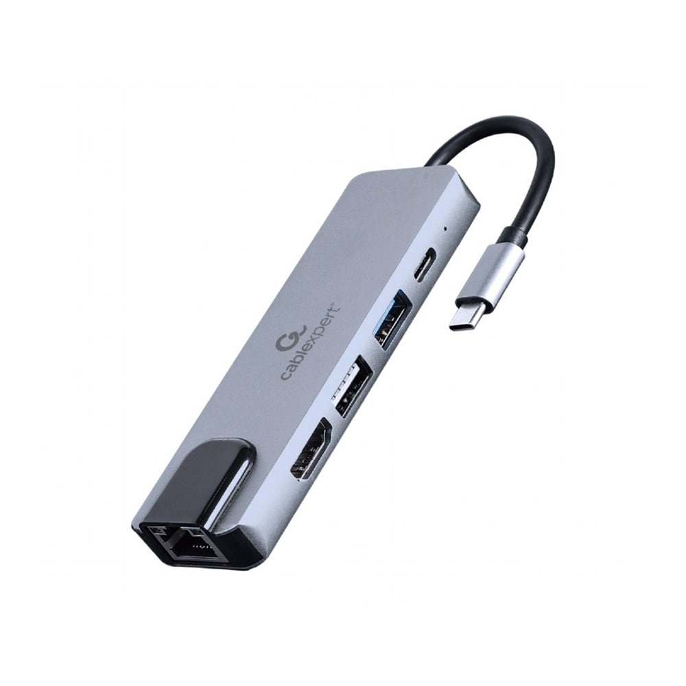 5-i-1 USB-multiport-adapter med HDMI, PD og LAN