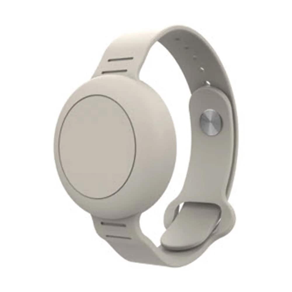 Ofkoz vandtæt armbånd til Apple AirTag i justerbar silikone - Beige