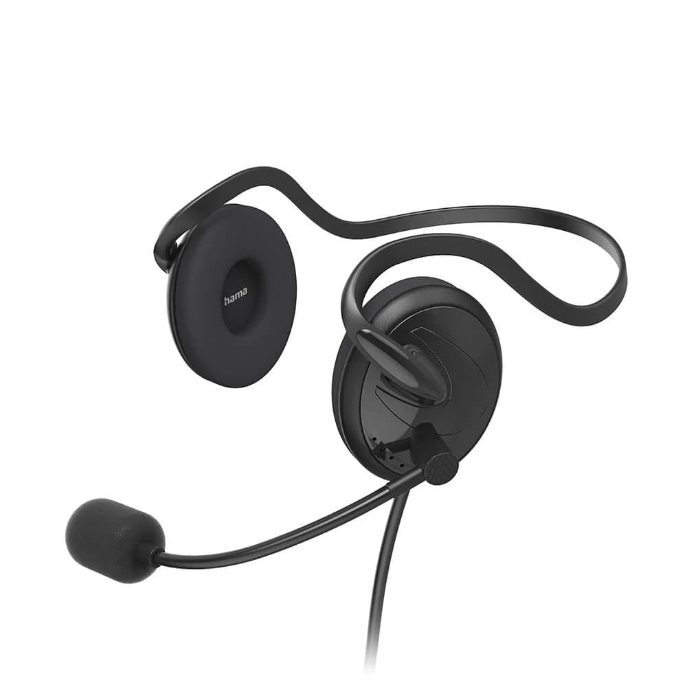 Hama NHS-P100 V2 On-Ear Office Headset med 3,5 mm-stik - Svart