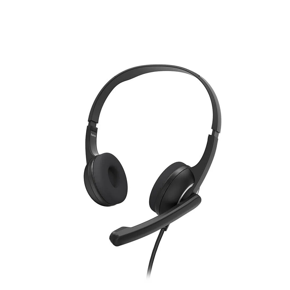 Hama HS-USB250 V2 On-Ear Office Headset med USB-stik - Svart