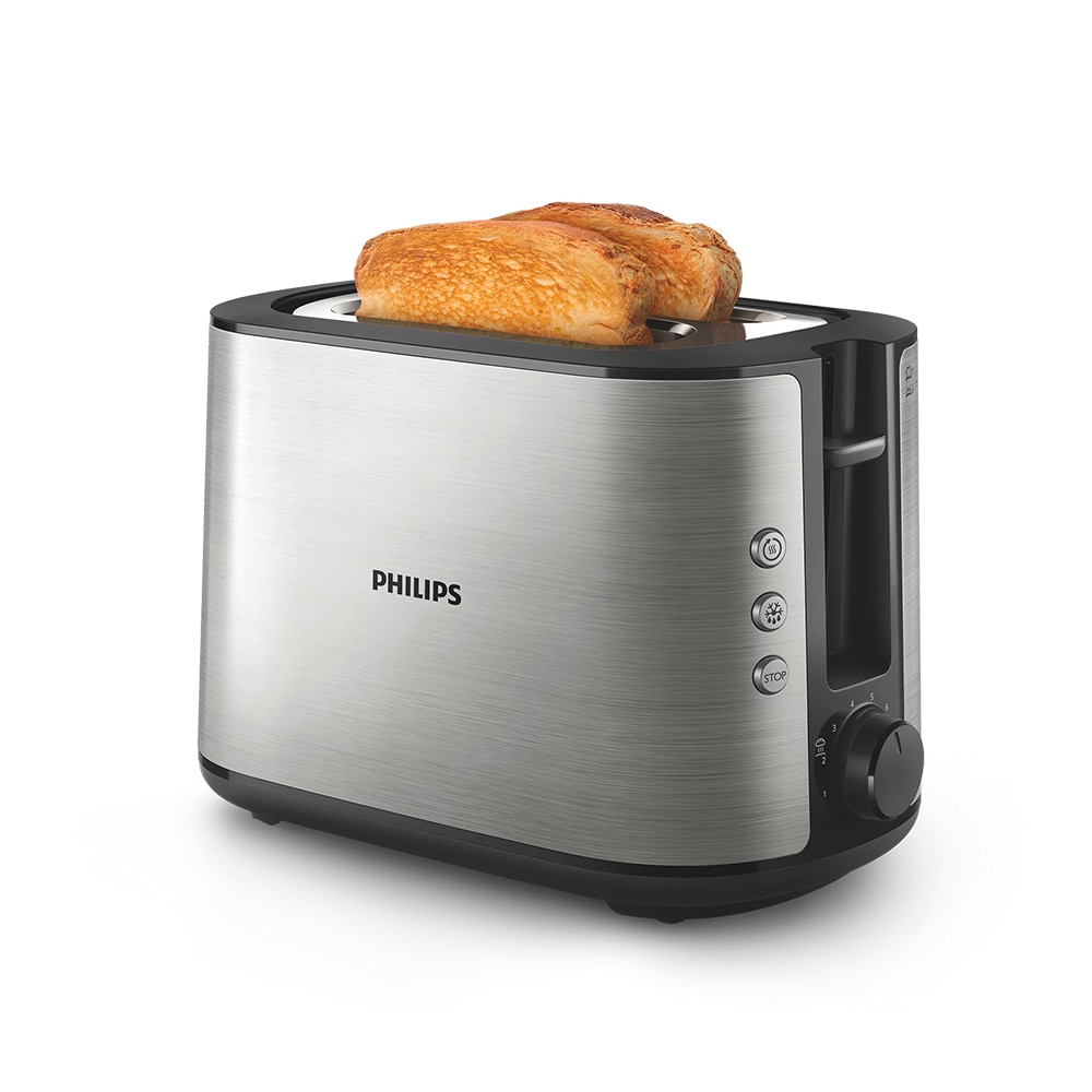 Philips Viva Collection-brødrister med indbygget varmerist og 8 risteindstillinger