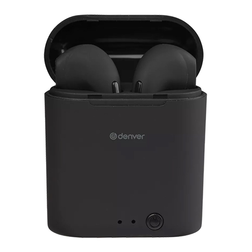 Denver TWE-46B Trådløse in-ear-hovedtelefoner med Bluetooth 5.0 og opladningsetui - Svart