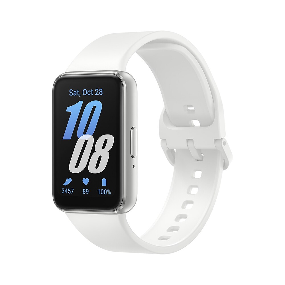 Samsung Galaxy Fit3 - Sølv med 100+ sportstilstande og AMOLED-skærm - Sølv