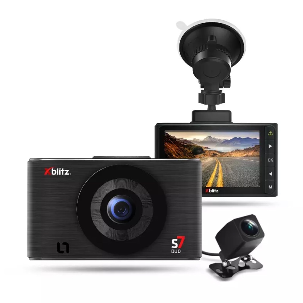 Xblitz S7 Duo Dashcam med bakkamera - dobbelte linser til fuld overvågning af kørsel