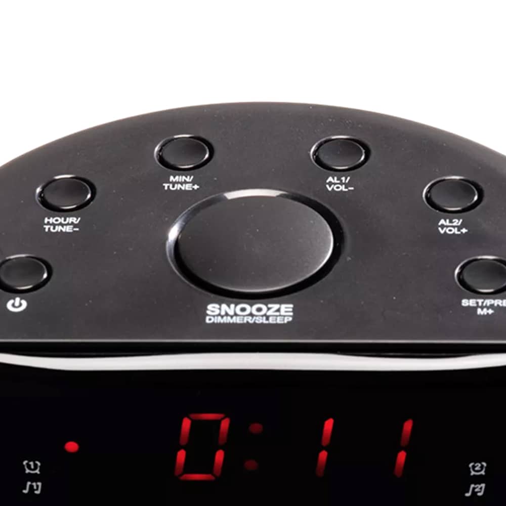 Denver clockradio CR-430MK2 med dobbelt alarm og FM-radio