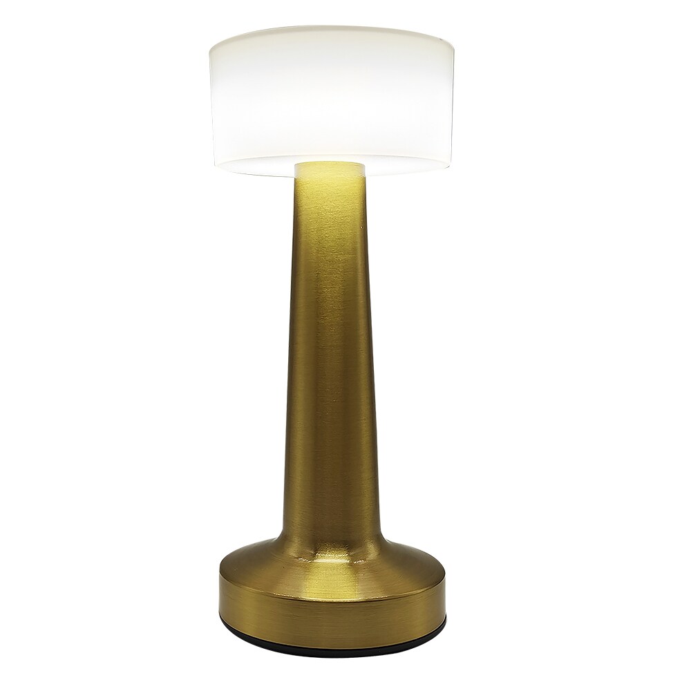 By Gaard bordlampe i rustfrit stål med USB-opladning - Guld
