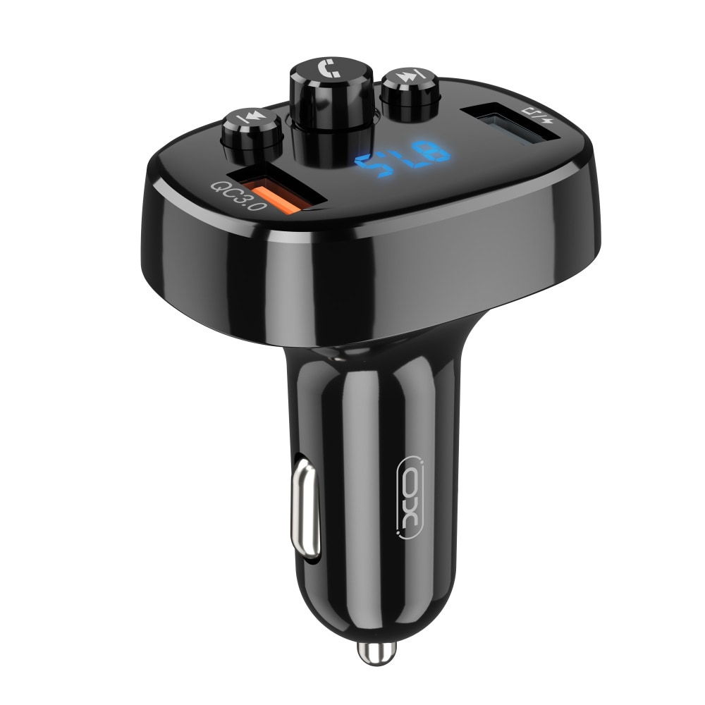 XO FM-sender med Bluetooth MP3 og USB-opladning 18W