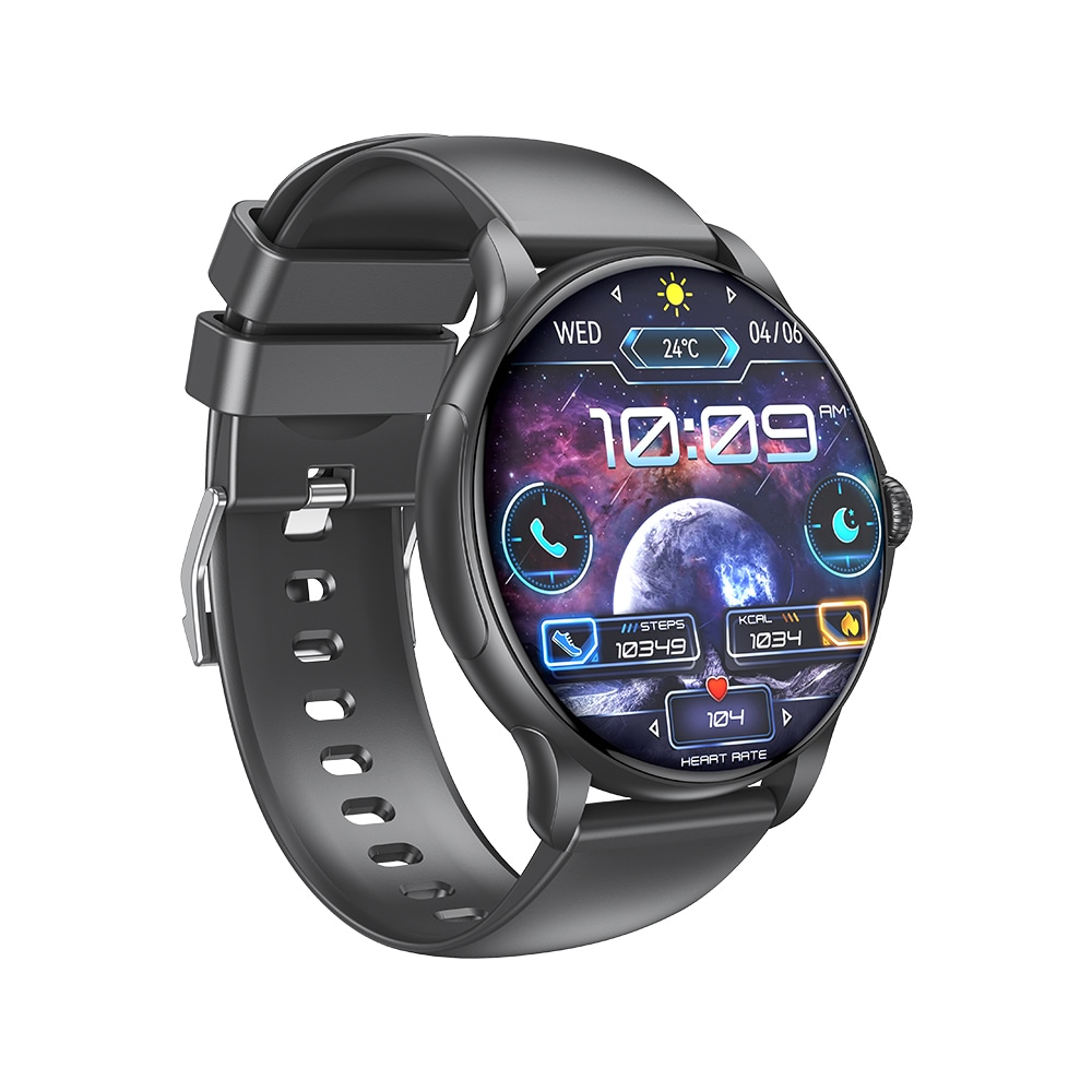 XO J11 smartwatch med 2,06" AMOLED-skærm og IP68-klassificering - Svart