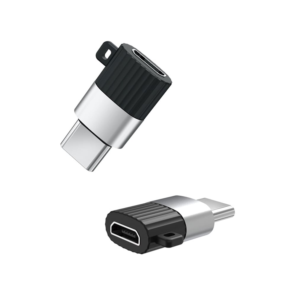 XO USB-adapter microUSB til USB-C med dataoverførsel - Svart