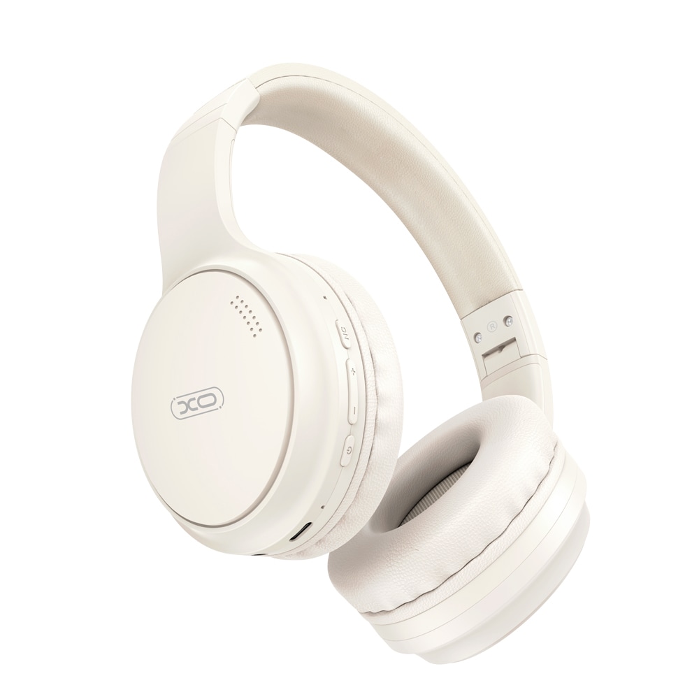 XO Over-Ear Bluetooth-headset med ANC og 100 timers batterilevetid - Hvid