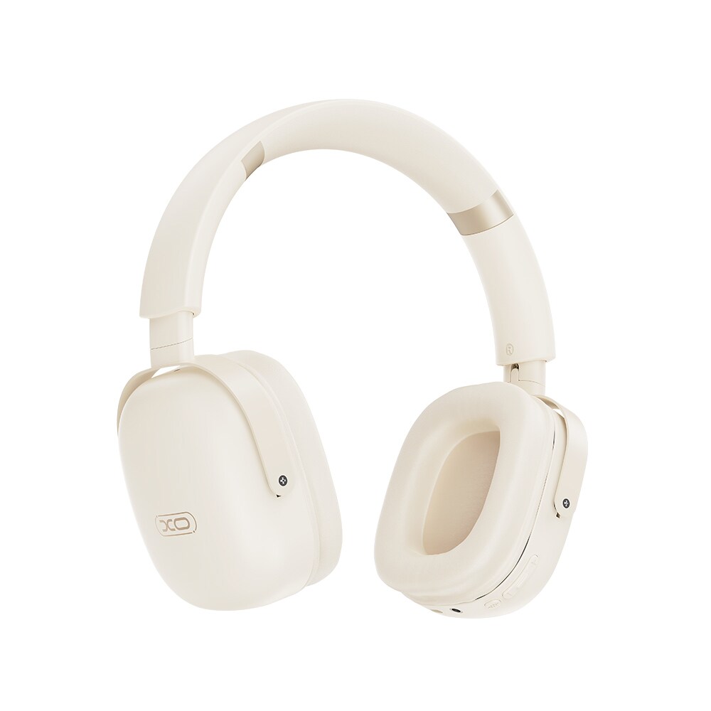 XO over-ear Bluetooth-hovedtelefoner med 30 timers batterilevetid og komfortabelt design - Beige