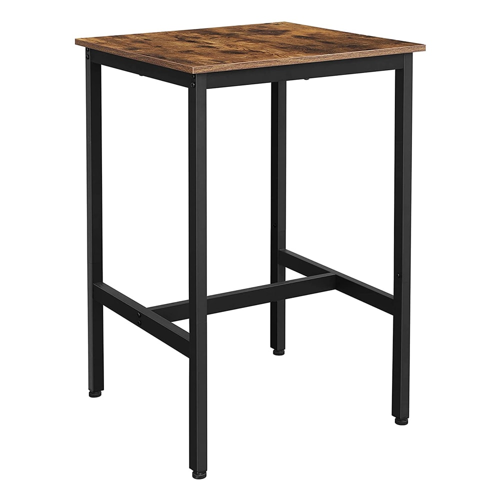 Barbord med robust stålstel - Brun/svart