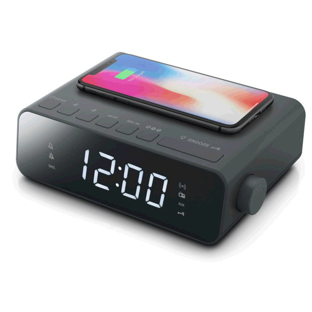 Muse M-175 WI Clock Radio med trådløs oplader 5W