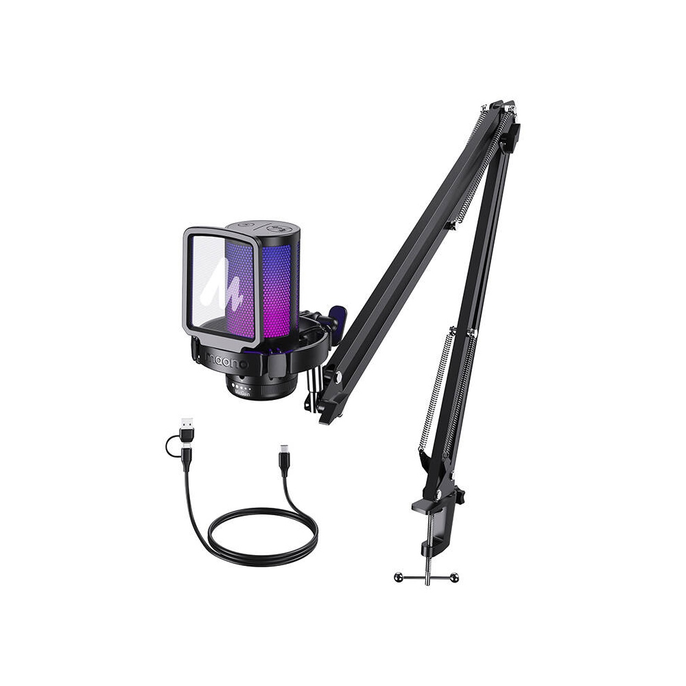 Maono DGM20S Gaming-mikrofon med LED - Svart