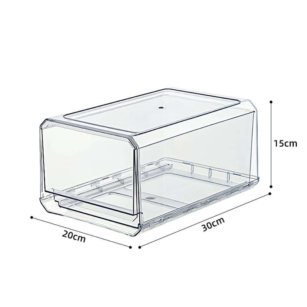 Opbevaringsboks i klar plast 30x20x15cm