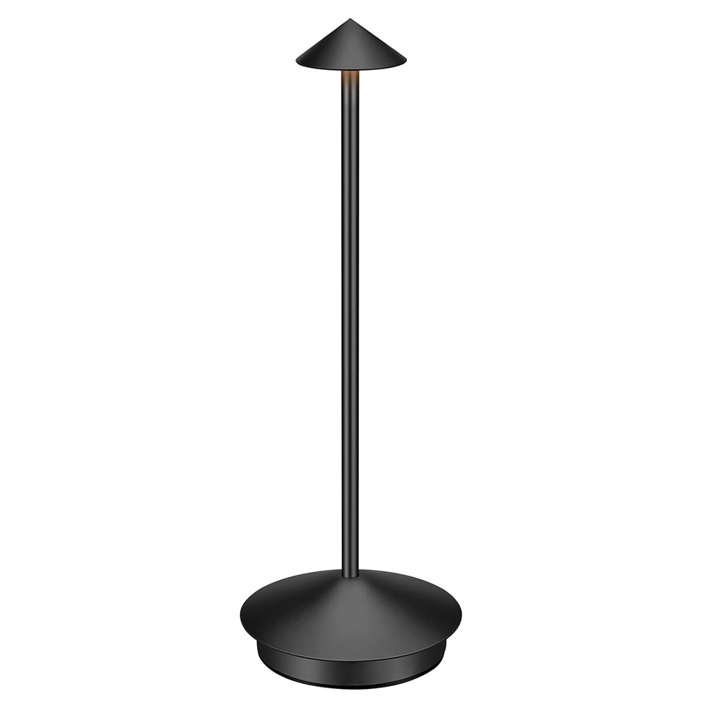 LED-bordlampe i aluminium med justerbar lysstyrke og USB-opladning - Sort