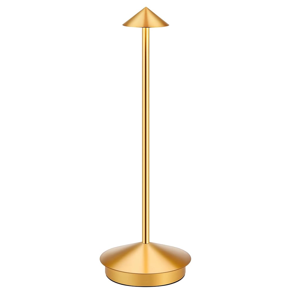 LED-bordlampe i aluminium med justerbar lysstyrke og USB-opladning - Guld