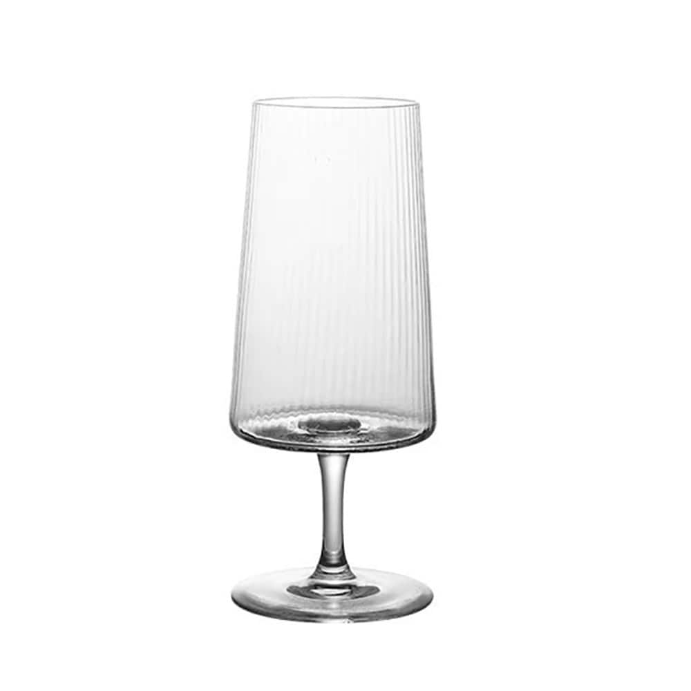 Ølglas på fod - 40 cl med ribbet finish