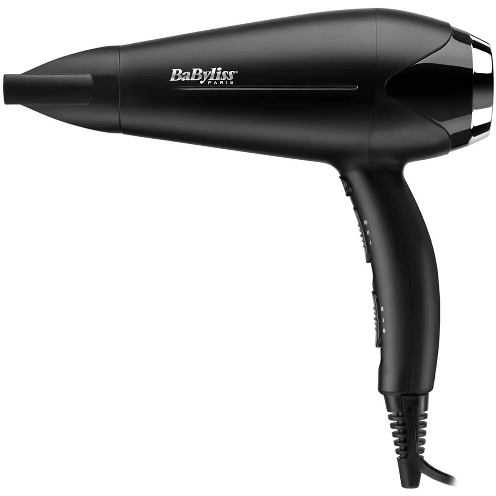 BaByliss Turbo Smooth 2200 D572DE hårtørrer, 2.200 W, keramisk, ioniserende, med diffuser og koncentrator