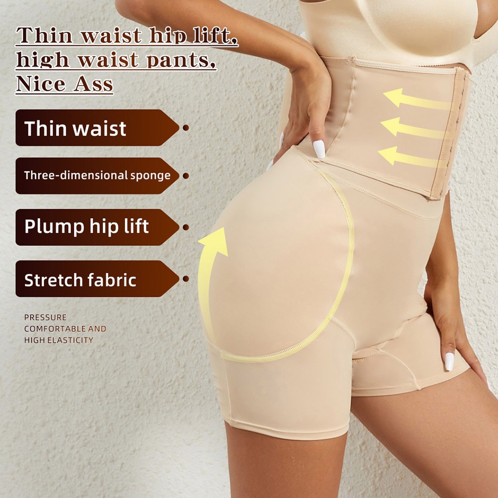 Shapewear med høj talje 3XL - Beige