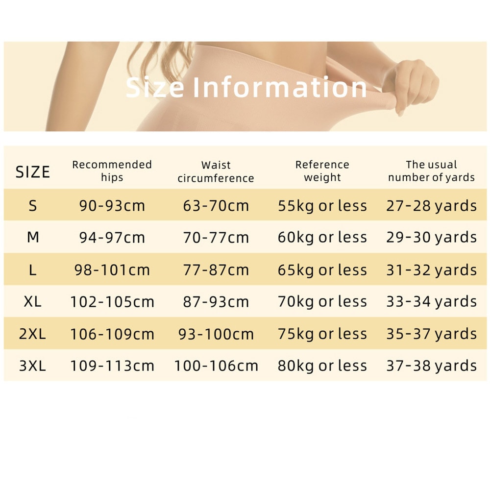 Shapewear med høj talje 3XL - Beige