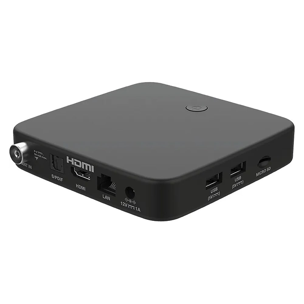 Strong 4K + DVB-T2 Wi-Fi Google TV-medieafspiller med Chromecast og TV-tuner