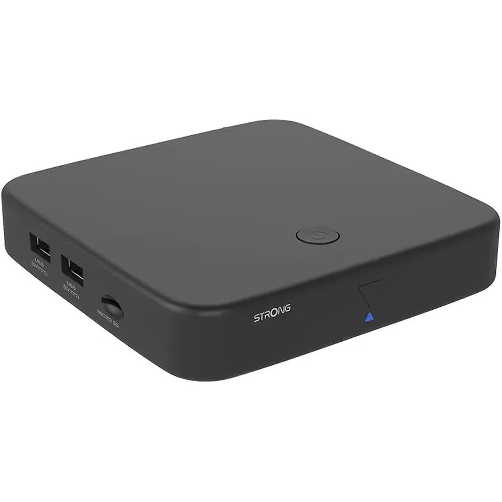 Strong 4K + DVB-T2 Wi-Fi Google TV-medieafspiller med Chromecast og TV-tuner