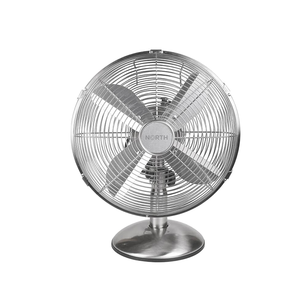 Bordventilator 30 cm med 3 hastigheder - satinkrom