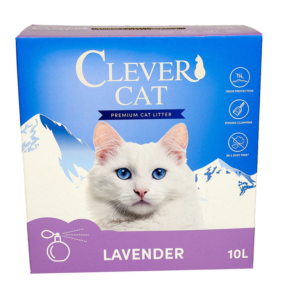 Kattegrus Clever Cat lavendel 10L