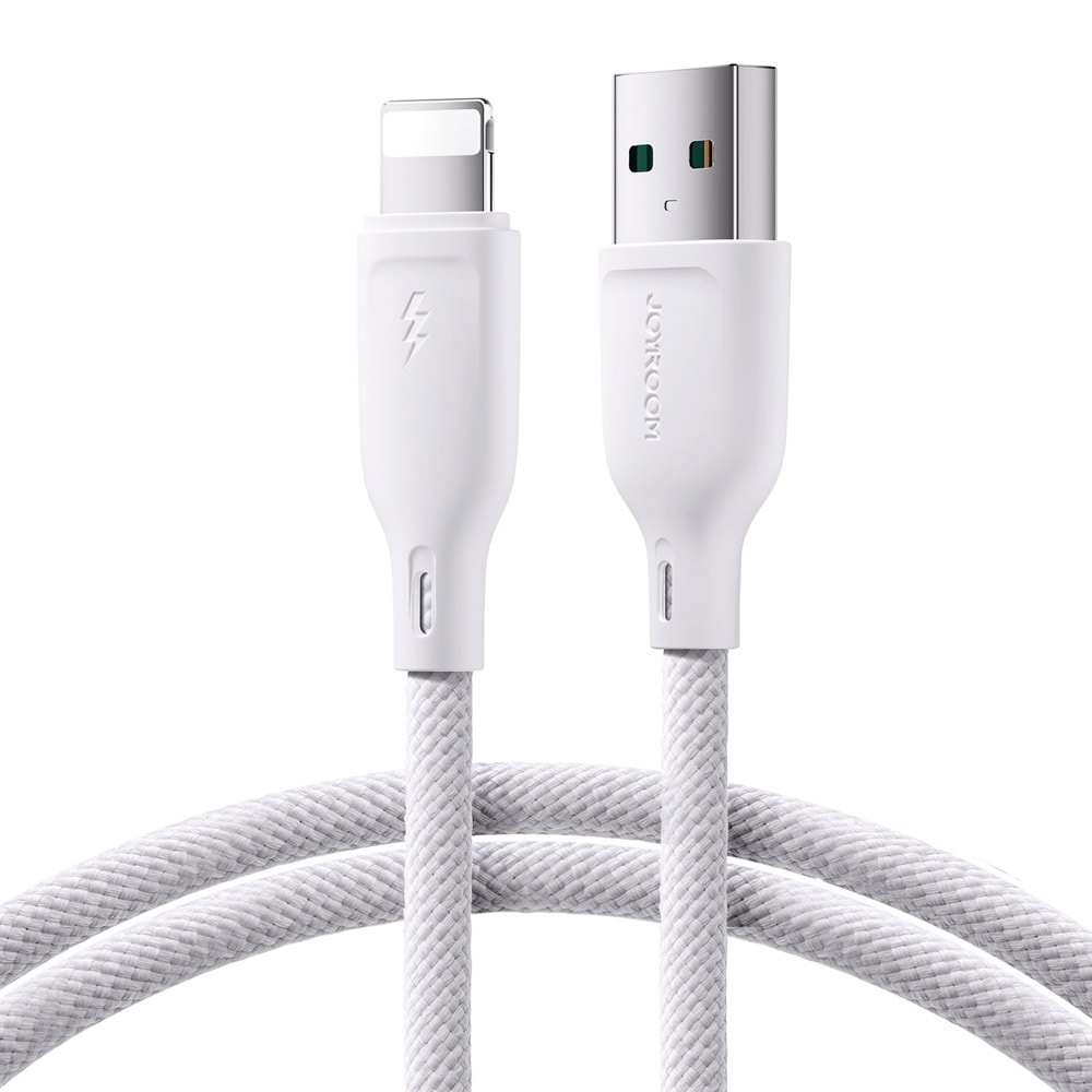 Joyroom Multi-Colour Series USB-kabel USB til Lightning 3A 1m - Hvid