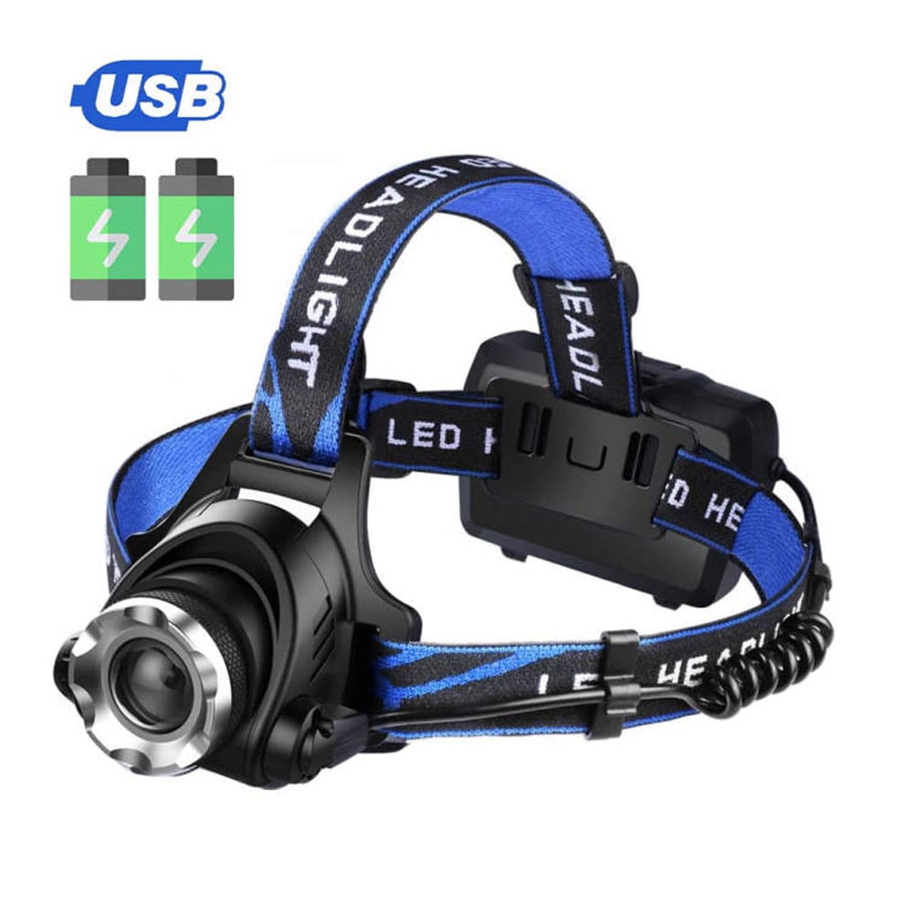 LED-pandelampe med genopladeligt batteri, 10W, 300 lm, justerbart lampehoved