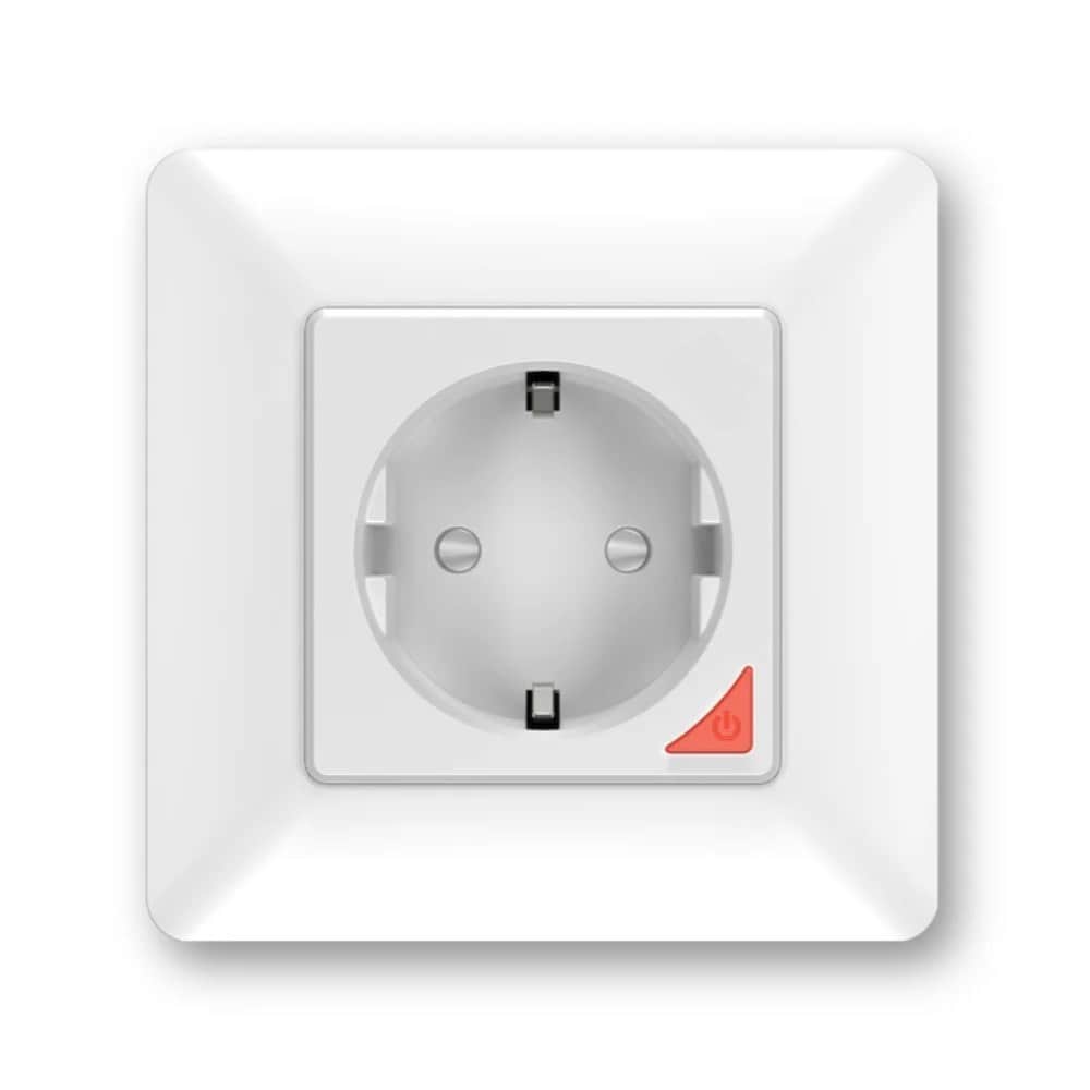 Smart stikkontakt med Wi-Fi, 16A, stemmestyring og app-styring - Hvid