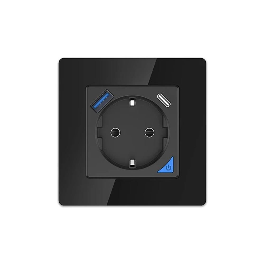 Extralink Smart Life-vægstik - 230V + USB-A (5V/2.1A) + USB-C (5V/3A) - fjernbetjening via app