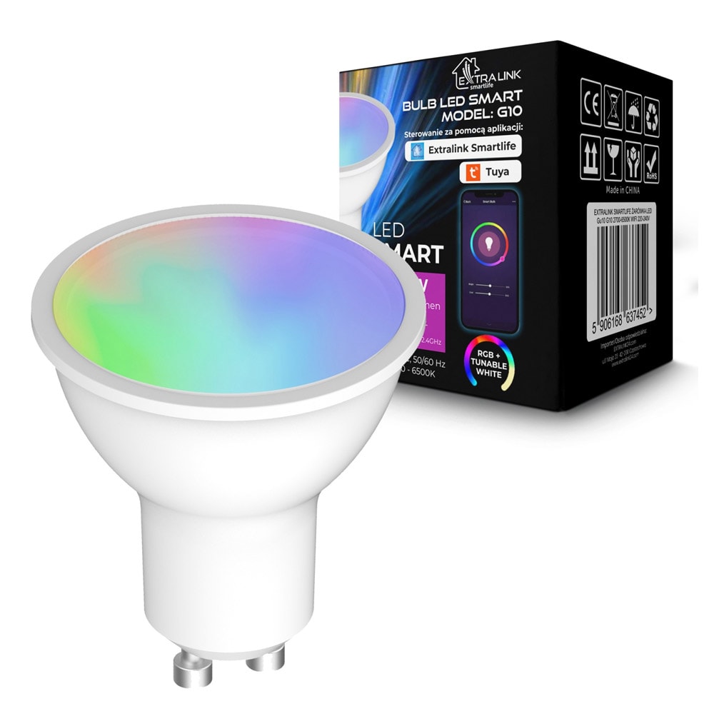 Extralink Smart Life LED-lampe GU10 G10 - RGB - WiFi - 2700-6500K - 5W