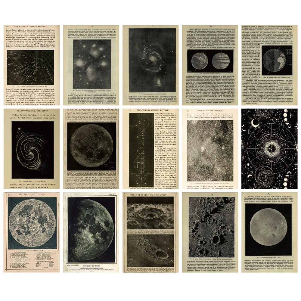 Scrapbookingpapir Night Sky Reading - 30 ark med astronomiske motiver