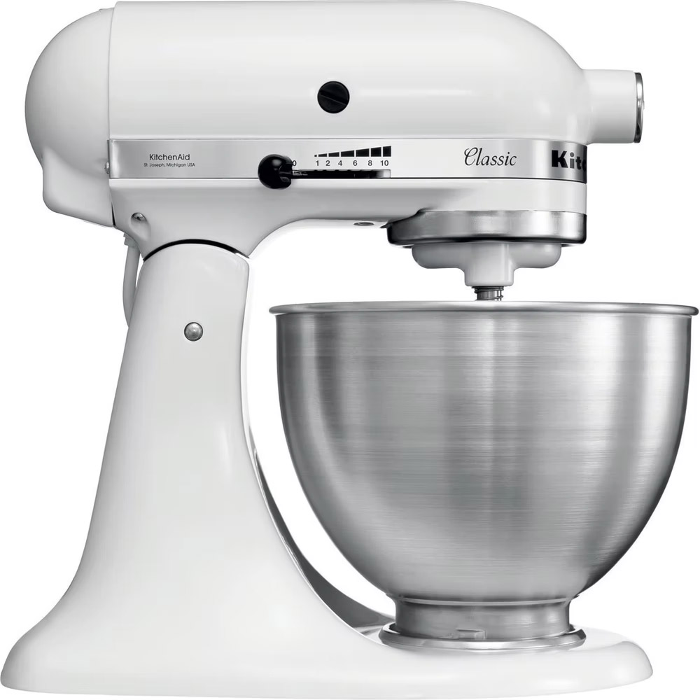 KitchenAid Classic Køkkenmaskine 5K45SSEWH - 4,3 L - 275 W - 10 hastigheder