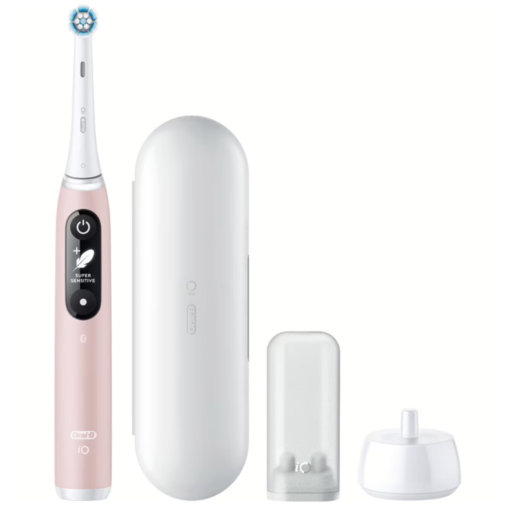 Oral-B iO6 elektrisk tandbørste med 5 tilstande, Bluetooth og indbygget timer - Pink