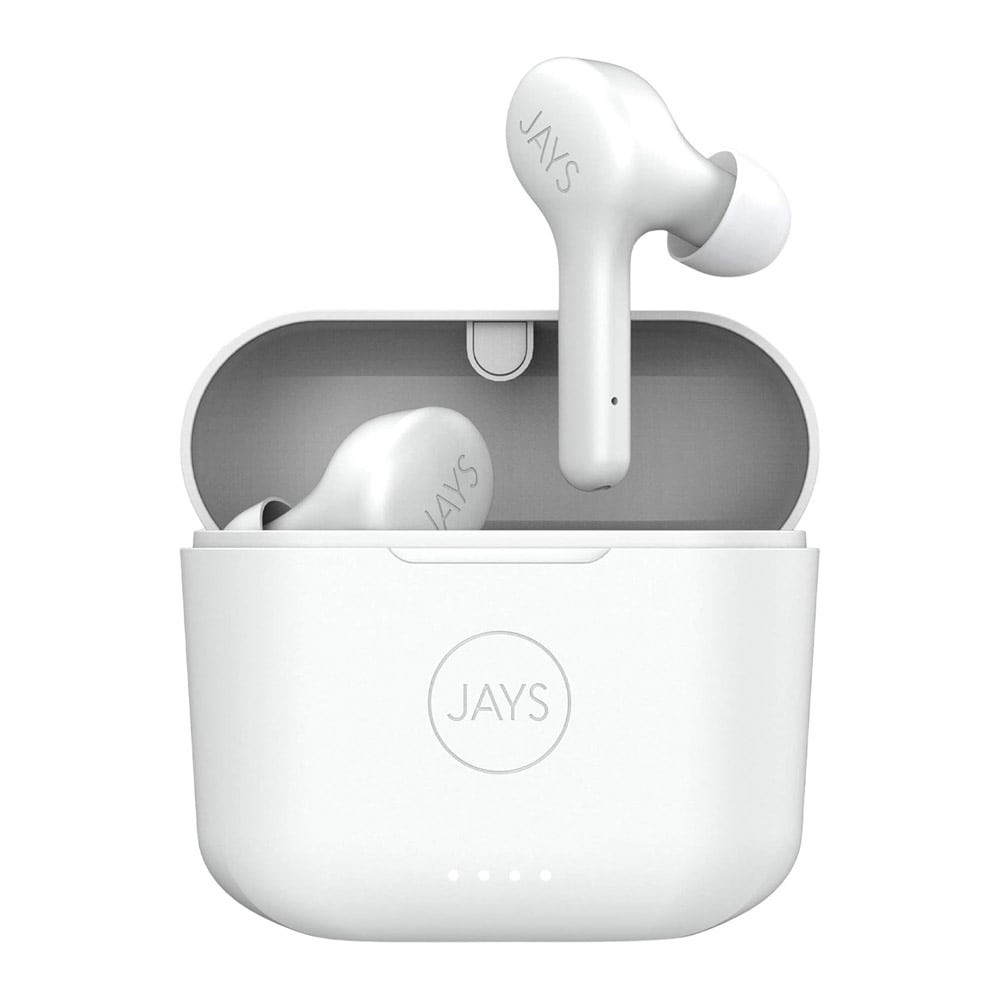Jay's f-Five True Wireless in-ear hovedtelefoner - Bluetooth 5.0 - 18 timers spilletid - IPX-certificeret - hvid