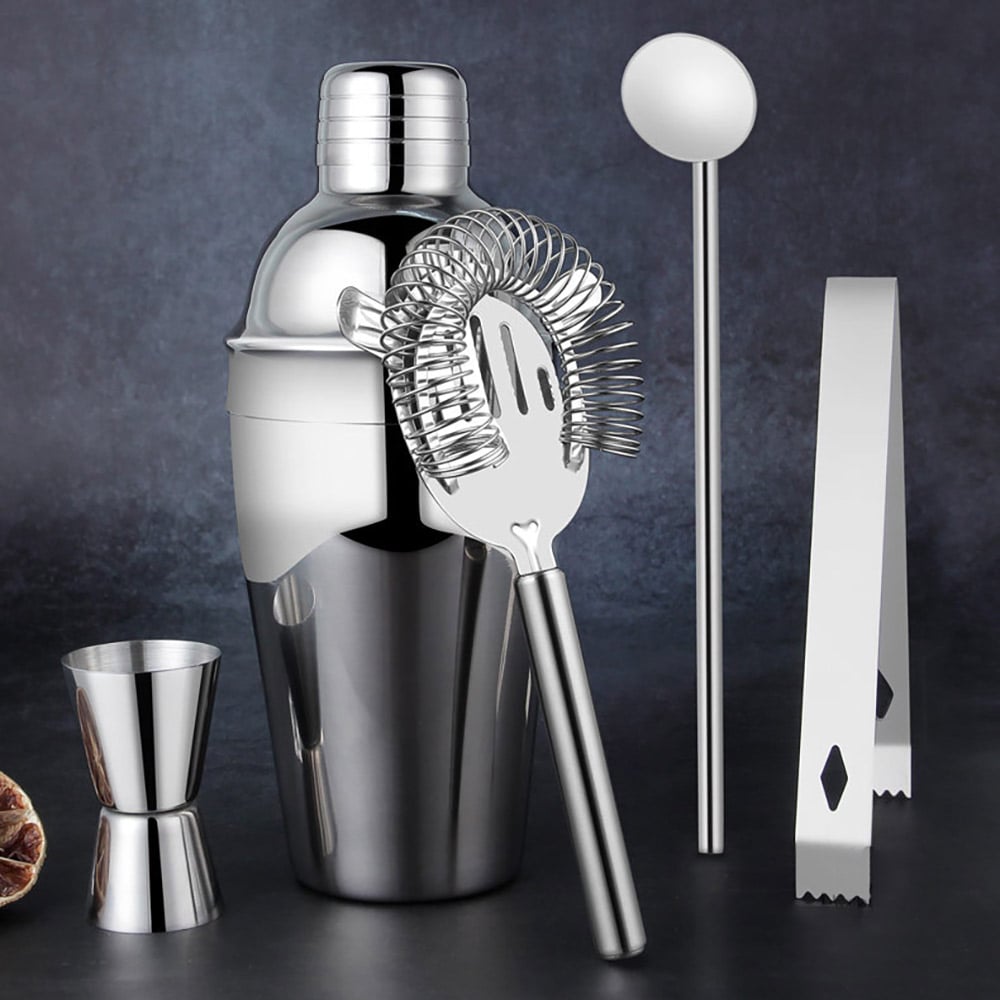 Cocktailshaker-sæt med 5 dele - 500 ml