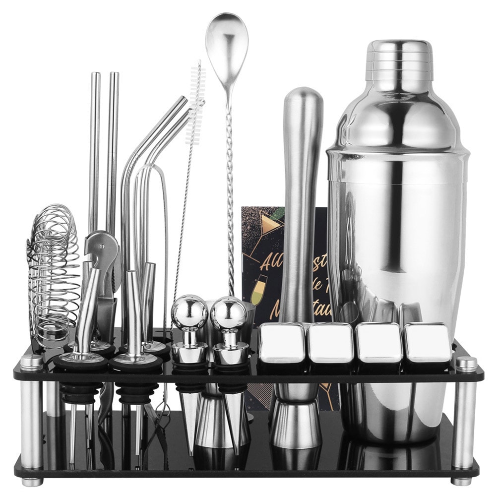 Cocktailshaker-sæt med 25 dele 750 ml