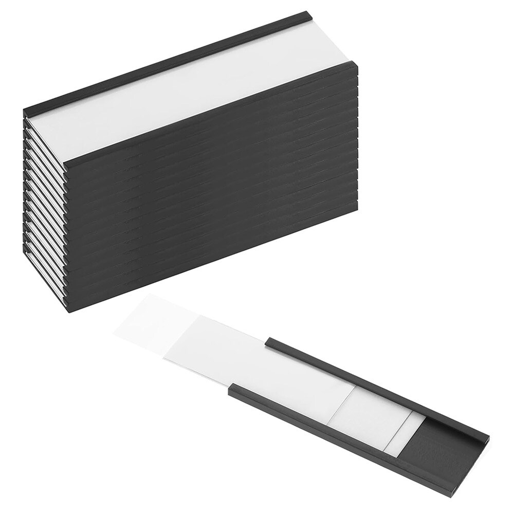 Magnetisk etiketholder med kortindsats - 50×25 mm, 50-pak